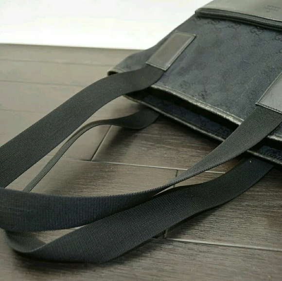 Gucci Monogram Gg Nylon Pocket Shopper Bla… - Picture 6 of 16